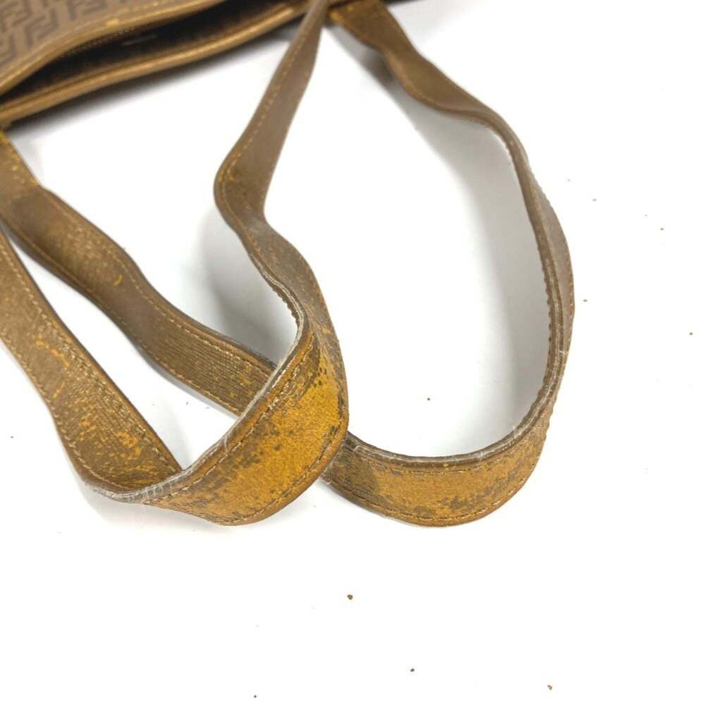 FENDI Gold Leather Zucca Shoulder Bag - Picture 10 of 16